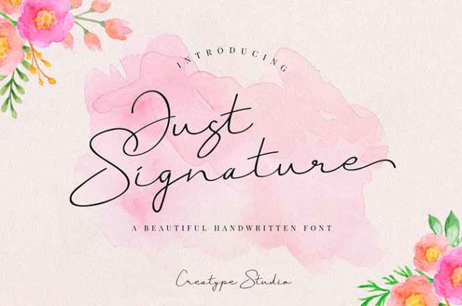 Just Signature Script Font