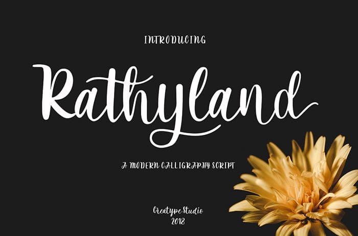Rathyland Calligraphy Font