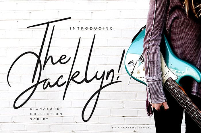 The Jacklyn Signature Font