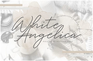 White Angelica Script Font