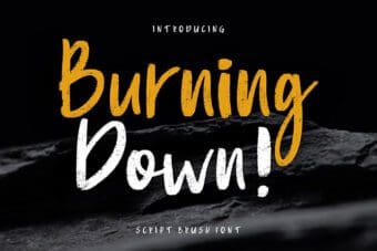 Burning Down Brush Font
