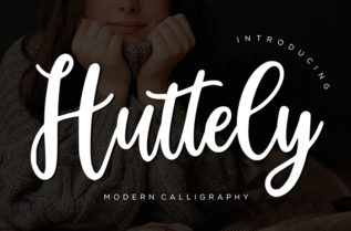Huttely Calligraphy Font