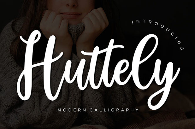Huttely Calligraphy Font