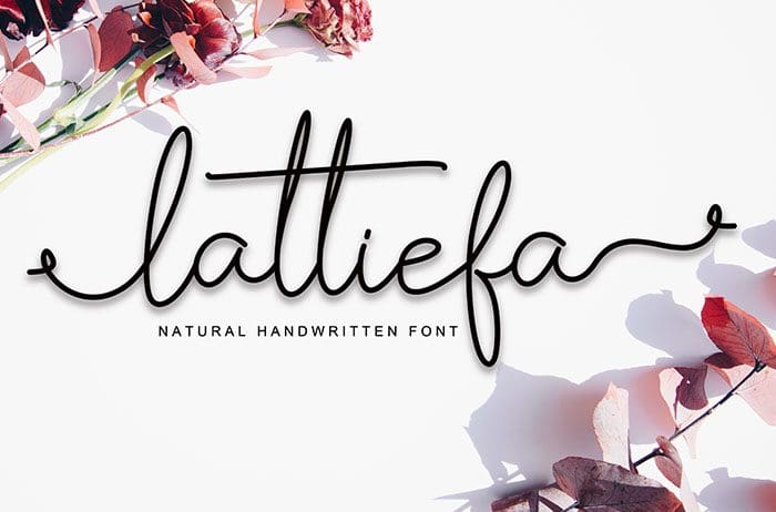 Lattiefa Script Font
