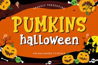 Pumkins Halloween Display Font