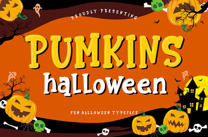 Pumkins Halloween Display Font