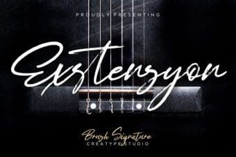 Exstensyon Signature Font