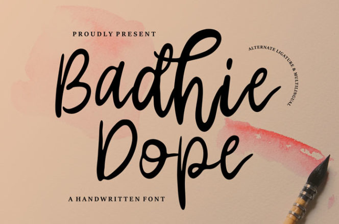 Badhie Dope Handwritten Font