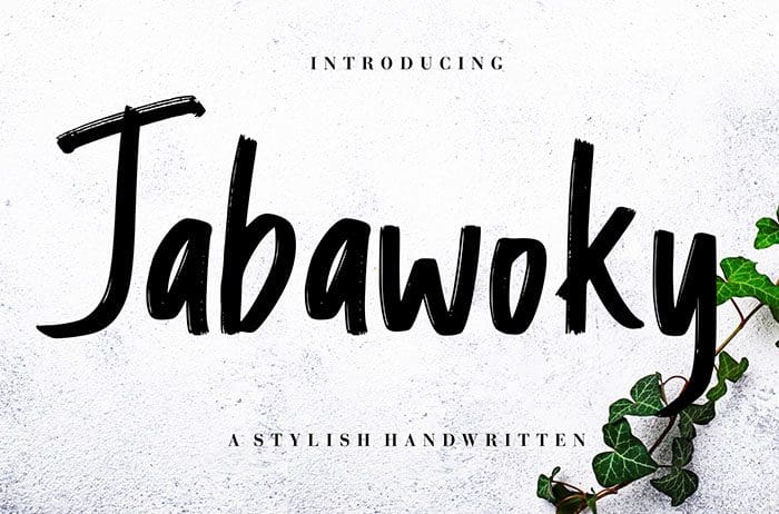 Jabawoky Brush Font