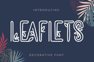 Leaflets Decorative Font