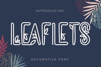 Leaflets Decorative Font