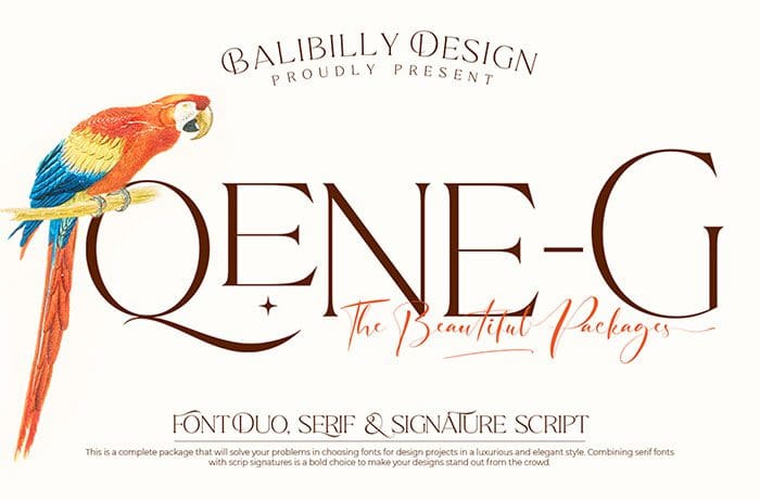 Qene-G Serif Font