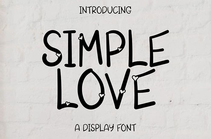 Simple Love Display Font