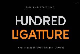 Hundred Ligatture Sans Serif Font