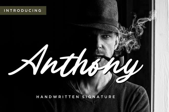 Anthony Handwritten Signature Font