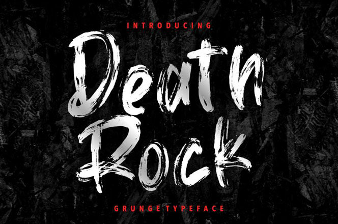 Death Rock Brush Font