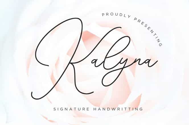 Kalyna Signature Handwritten Font