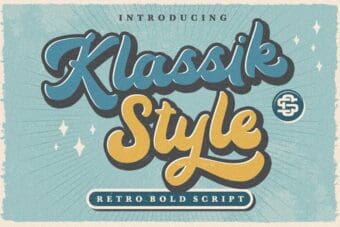 Klassik Retro Bold Script Font