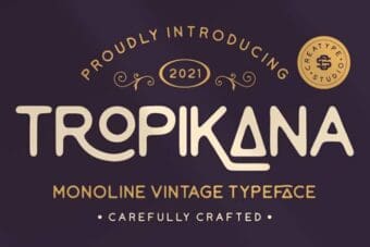 Tropikana Monoline Vintage Font