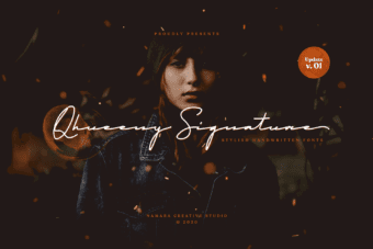 Qhueeny Signature Font