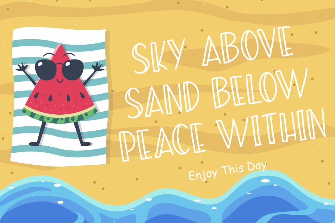 Summer Beach Display Font 1