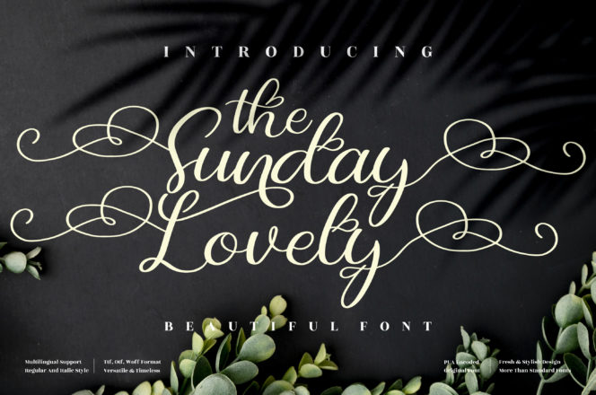 The Sunday Lovely Font