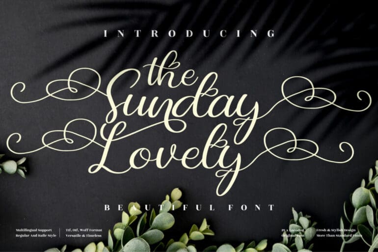 The Sunday Lovely Font