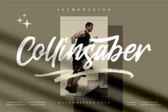 Collinsaber Brush Font