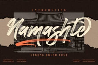 Namashte Brush Font
