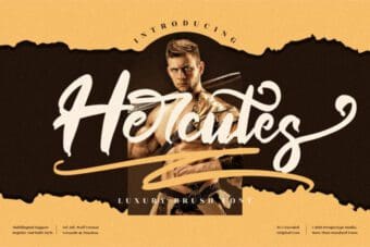 Hercutes Brush Script Font