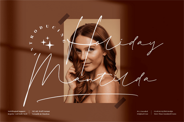 Holiday Mantilda Signature Font