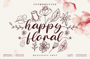 Happy Floral Font