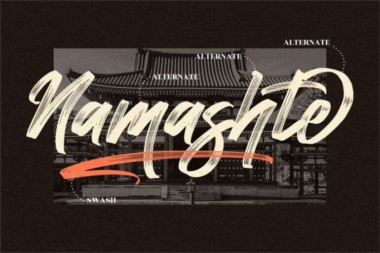 Namashte Brush Font 1