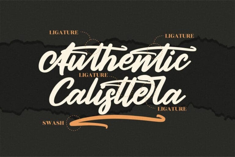Authentic Calisttera Script Font 1
