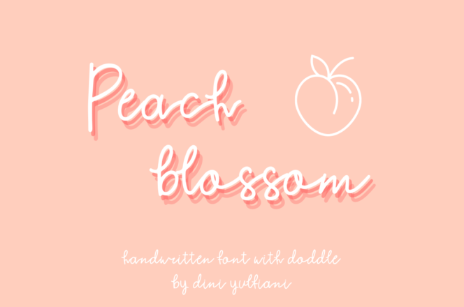 Peach blossom Doddles Font