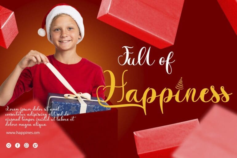 Christmas Glitter Font 3