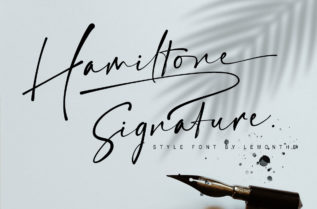 Hamiltone Signature Font