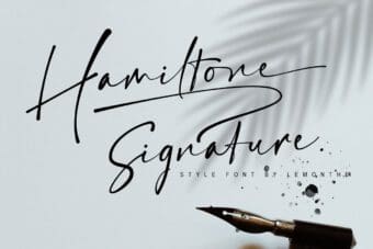 Hamiltone Signature Font