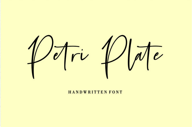 Petri Plate Font