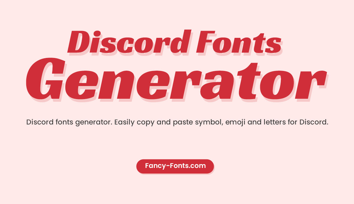 Discord Fonts (𝖈𝖔𝖕𝖞 𝒶𝓃𝒹 𝕡𝕒𝕤𝕥𝕖) - Discord Font