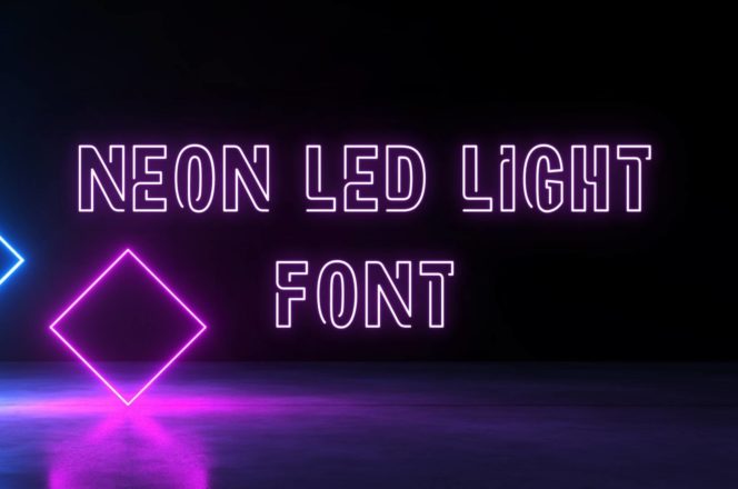 Neon Led Ligth Font