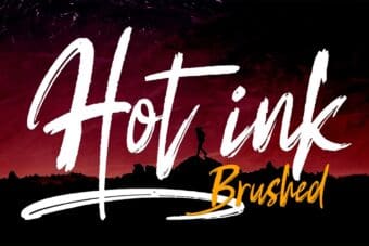 Hot Ink Brush Font