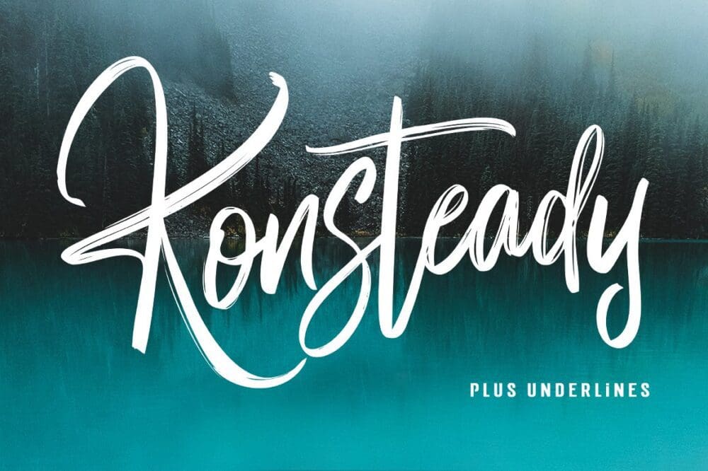 Konsteady Brush Font