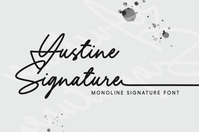 Yustine Signature Font