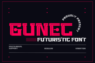 Gunec Futuristic Font