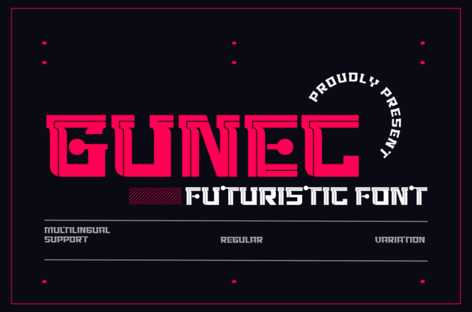 Gunec Futuristic Font