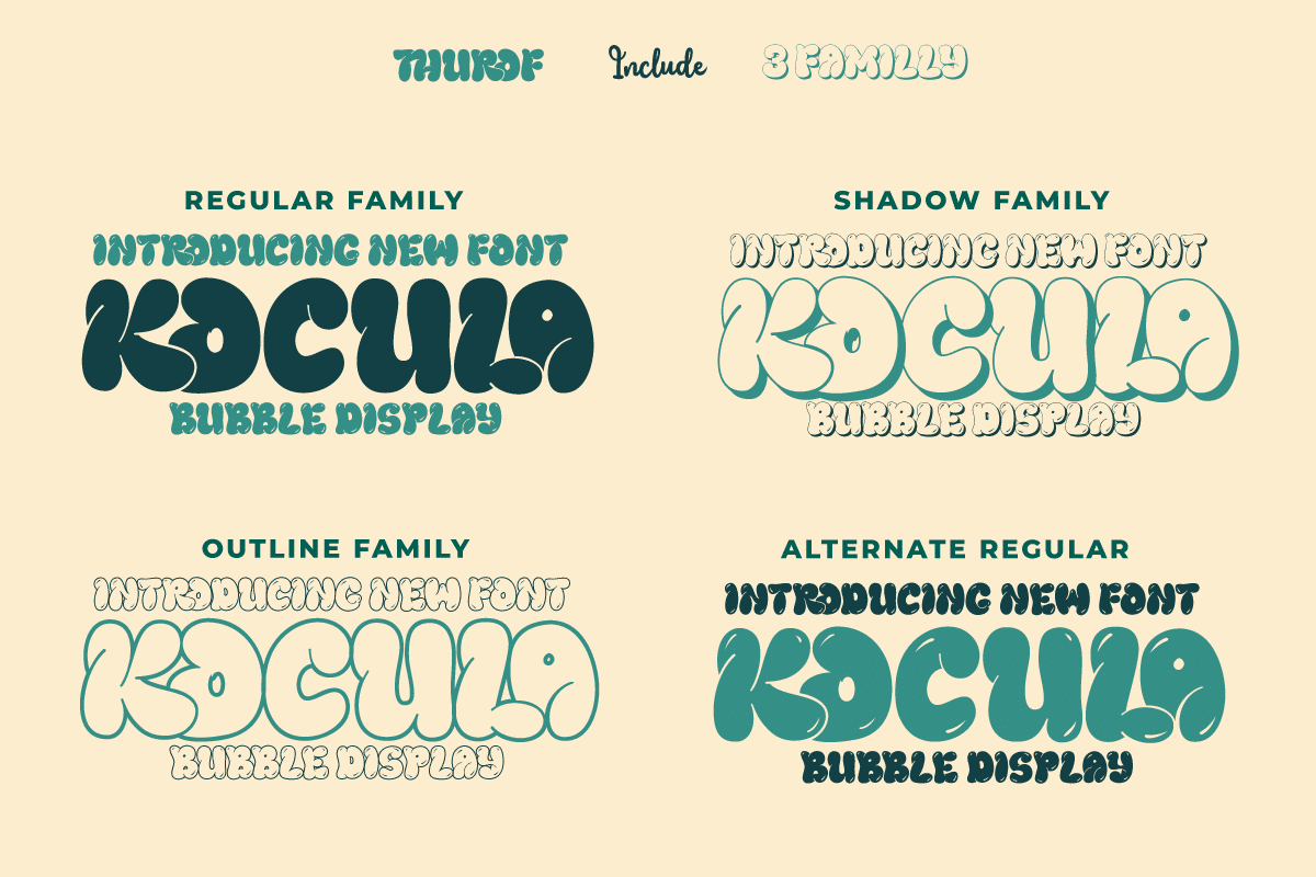 Thurof Bubble Display Font 1