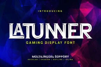 Latunner Gaming Display Font