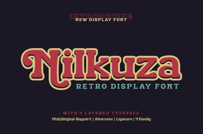 Nilkuza Retro Display Font