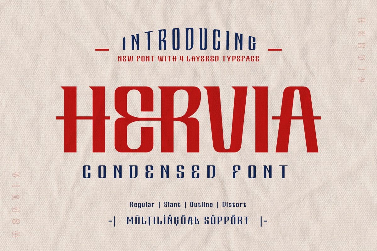 Hervia Condensed Font